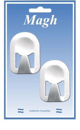 [M1361] PERCHA AUTOADHESIVA CAPILLA MED. x 2