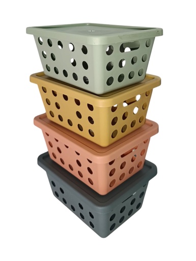 [P302] CANASTO MULTIF. Nº 1 C/TAPA 15x19x9 cm