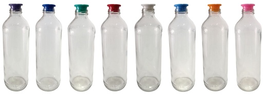 [3500] BOTELLA VIDRIO C/TAPON PLAST. 910 cc